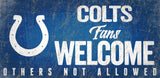 Indianapolis Colts Wood Sign Fans Welcome 12x6 - Special Order - Team Fan Cave