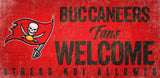 Tampa Bay Buccaneers Wood Sign Fans Welcome 12x6 - Team Fan Cave