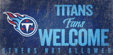 Tennessee Titans Wood Sign Fans Welcome 12x6 - Team Fan Cave