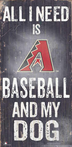 Arizona Diamondbacks Sign Wood 6x12 Baseball and Dog Design Special Order-0