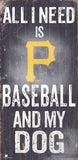 Pittsburgh Pirates Sign Wood 6x12 Baseball and Dog Design Special Order-0