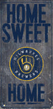 Milwaukee Brewers Sign Wood 6x12 Home Sweet Home Design - Team Fan Cave