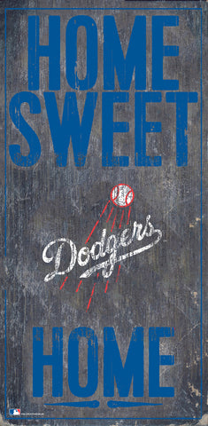 Los Angeles Dodgers Sign Wood 6x12 Home Sweet Home Design - Team Fan Cave