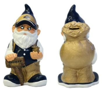 Milwaukee Brewers Garden Gnome - Coin Bank - Team Fan Cave