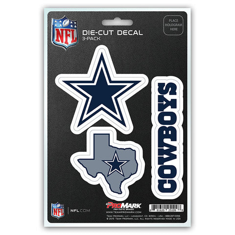 Dallas Cowboys Decal Die Cut Team 3 Pack - Team Fan Cave