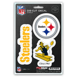 Pittsburgh Steelers Decal Die Cut Team 3 Pack - Team Fan Cave