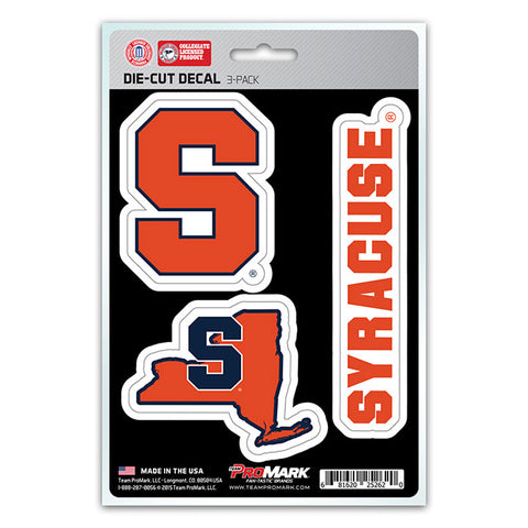 Syracuse Orange Decal Die Cut Team 3 Pack - Team Fan Cave