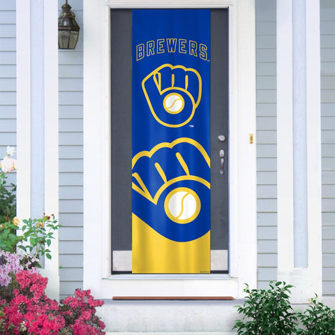Milwaukee Brewers Banner Door - Team Fan Cave