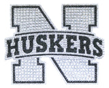 Nebraska Cornhuskers Auto Emblem - Rhinestone Bling - Team Fan Cave