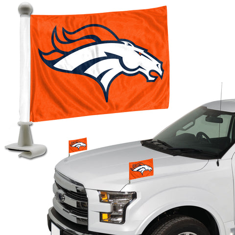 Denver Broncos Flag Set 2 Piece Ambassador Style - Team Fan Cave