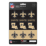 New Orleans Saints Decal Set Mini 12 Pack - Team Fan Cave