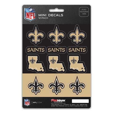 New Orleans Saints Decal Set Mini 12 Pack - Team Fan Cave