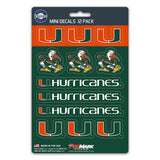 Miami Hurricanes Decal Set Mini 12 Pack