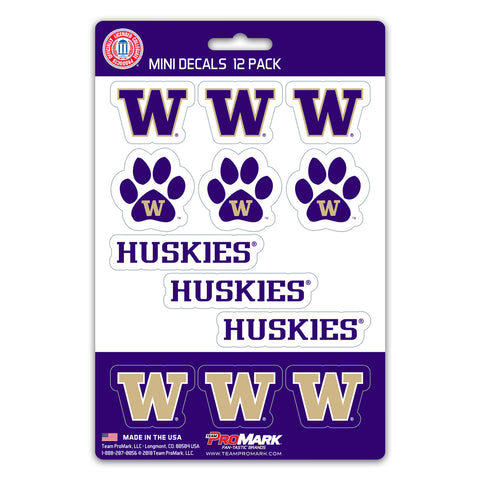 Washington Huskies Decal Set Mini 12 Pack - Special Order - Team Fan Cave