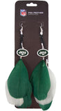 New York Jets Team Color Feather Earrings - Team Fan Cave