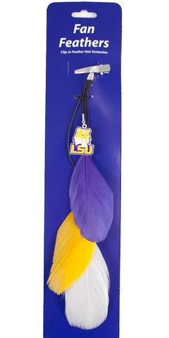 LSU Tigers Team Color Feather Hair Clip - Team Fan Cave