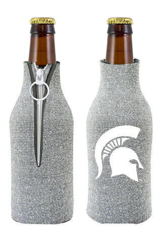 Michigan State Spartans Bottle Suit Holder Glitter Silver - Team Fan Cave