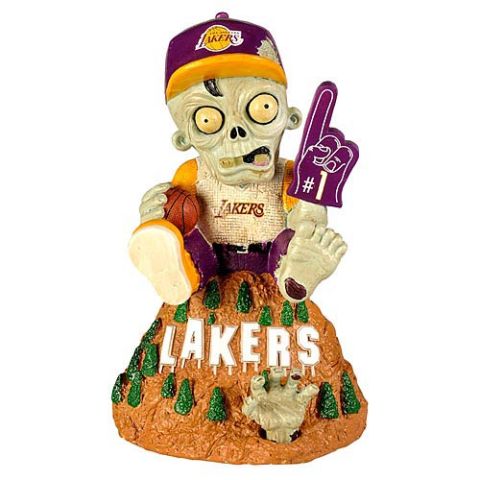Los Angeles Lakers Zombie Figurine - On Logo - Team Fan Cave