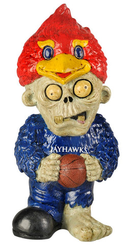 Kansas Jayhawks Zombie Figurine - Thematic w/Football - Team Fan Cave