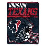 Houston Texans Blanket 46x60 Micro Raschel 40 Yard Dash Design Rolled - Team Fan Cave