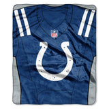 Indianapolis Colts Blanket 50x60 Raschel Jersey Design - Team Fan Cave