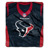 Houston Texans Blanket 50x60 Raschel Jersey Design - Team Fan Cave