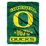 Oregon Ducks Blanket 46x60 Raschel Vasity Design Rolled - Team Fan Cave