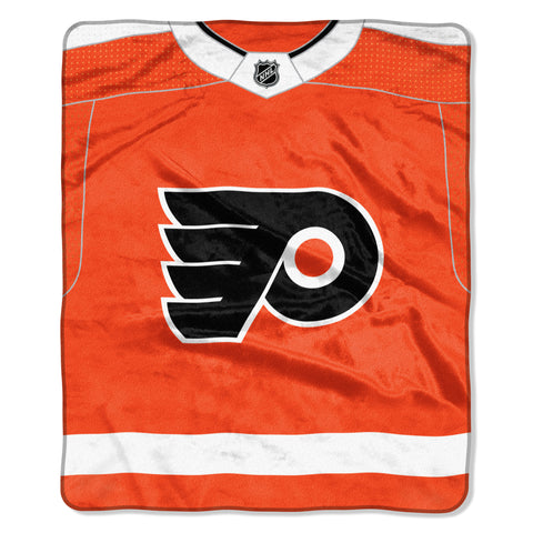 Philadelphia Flyers Blanket 50x60 Raschel New Jersey Design - Team Fan Cave