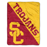 USC Trojans Blanket 46x60 Micro Raschel Halftone Design Rolled - Special Order - Team Fan Cave