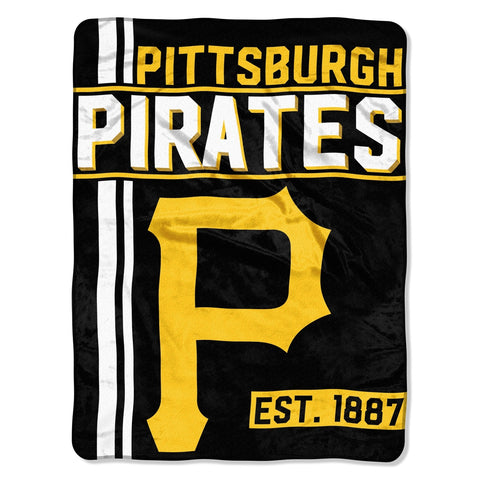 Pittsburgh Pirates Blanket 46x60 Micro Raschel Walk Off Design Rolled - Team Fan Cave