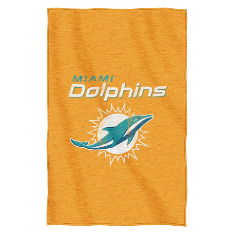 Miami Dolphins Blanket 54x84 Sweatshirt Script Design - Team Fan Cave