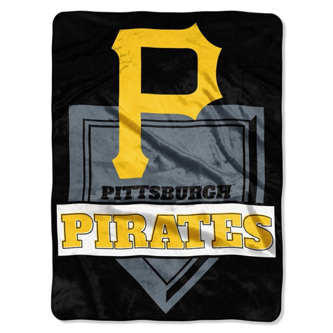 Pittsburgh Pirates Blanket 60x80 Raschel Home Plate Design Special Order - Team Fan Cave