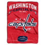 Washington Capitals Blanket 60x80 Raschel Inspired Design - Team Fan Cave