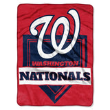 Washington Nationals Blanket 60x80 Raschel Home Plate Design - Team Fan Cave
