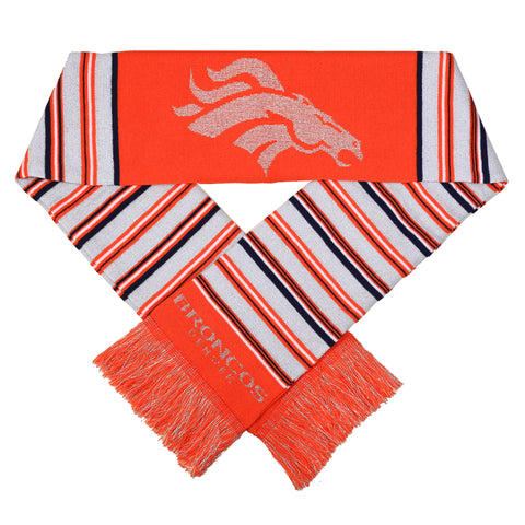 Denver Broncos Glitter Stripe Scarf - Team Fan Cave