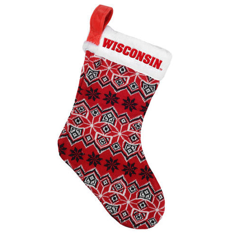 Wisconsin Badgers Basic Holiday Stocking - 2015 - Team Fan Cave