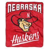 Nebraska Cornhuskers Blanket 50x60 Raschel Alumni Design - Team Fan Cave