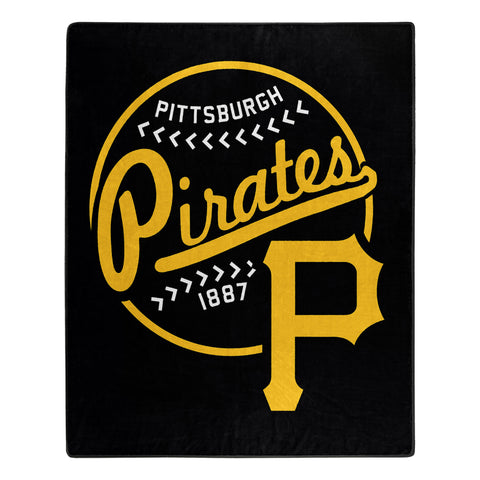 Pittsburgh Pirates Blanket 50x60 Raschel Moonshot Design Special Order - Team Fan Cave