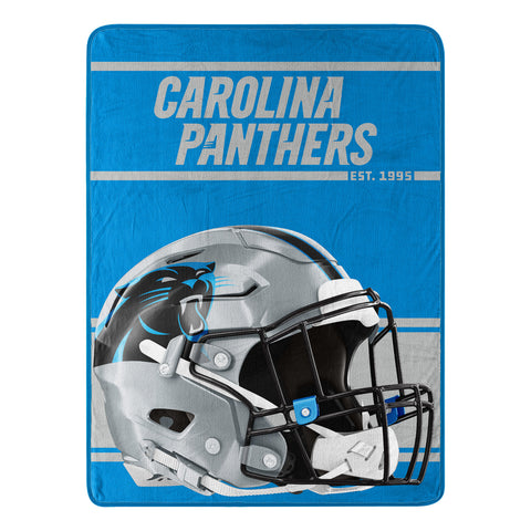Carolina Panthers Blanket 46x60 Micro Raschel Run Design Rolled - Team Fan Cave