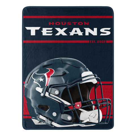 Houston Texans Blanket 46x60 Micro Raschel Run Design Rolled - Team Fan Cave