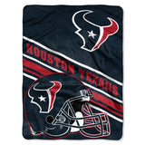 Houston Texans Blanket 60x80 Raschel Slant Design - Team Fan Cave