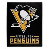Pittsburgh Penguins Blanket 50x60 Raschel Interference Design - Team Fan Cave