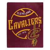 Cleveland Cavaliers Blanket 50x60 Raschel Blacktop Design - Special Order - Team Fan Cave