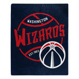 Washington Wizards Blanket 50x60 Raschel Blacktop Design - Special Order - Team Fan Cave