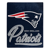 New England Patriots Blanket 50x60 Raschel Signature Design-0