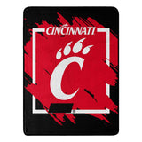 Cincinnati Bearcats Blanket 46x60 Micro Raschel Dimensional Design Rolled
