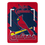 St. Louis Cardinals Blanket 46x60 Micro Raschel Dimensional Design Rolled-0