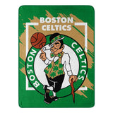 Boston Celtics Blanket 46x60 Micro Raschel Dimensional Design Rolled-0