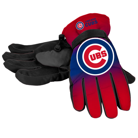 Chicago Cubs Gloves Insulated Gradient Big Logo Size Small/Medium - Team Fan Cave