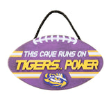 LSU Tigers Sign Wood Football Power Design - Team Fan Cave